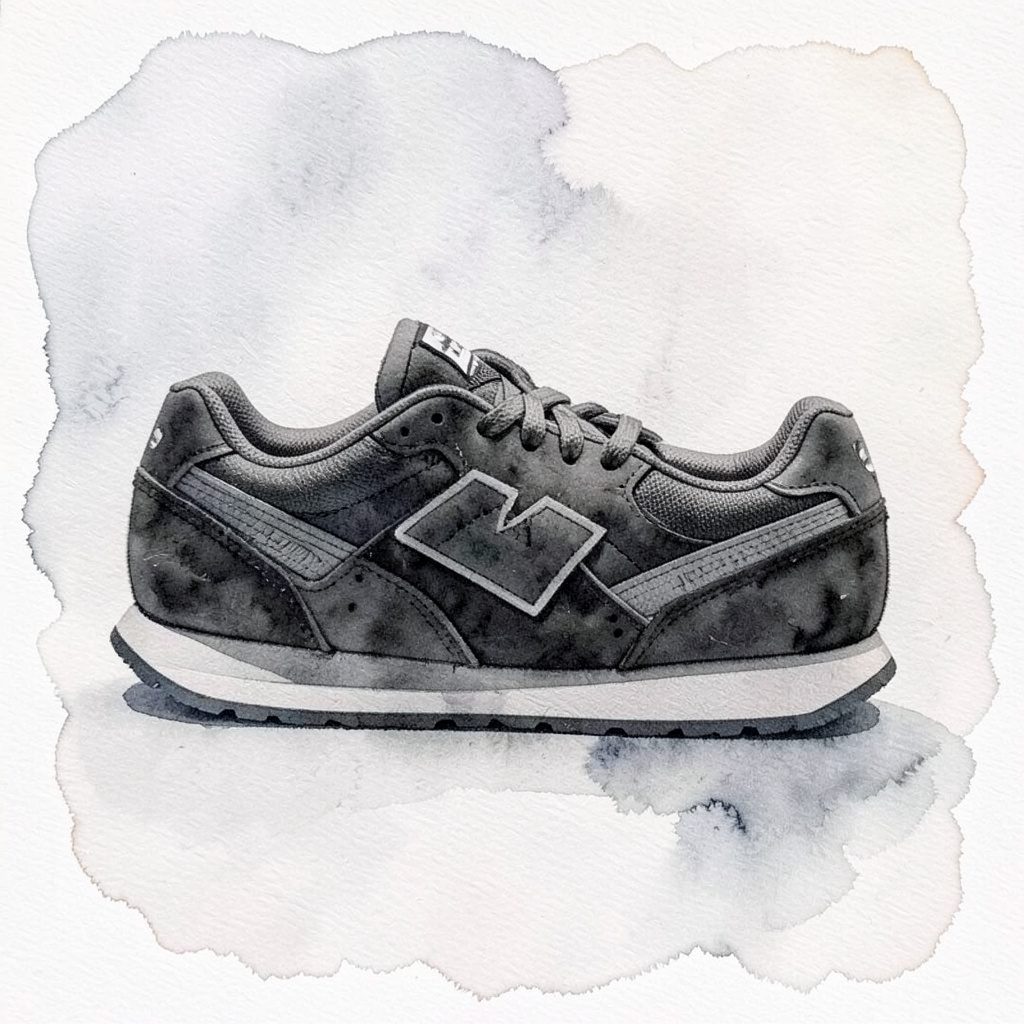 Black suede lifestyle sneaker with a classic low-top silhouette and tonal detailing